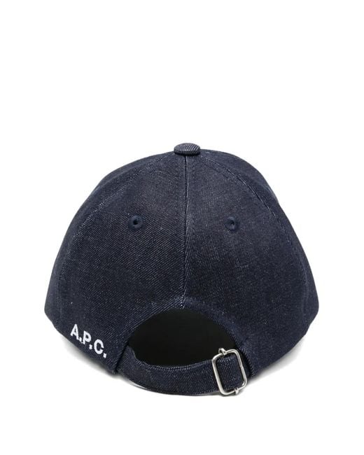A.P.C. Blue Contrast-Logo Baseball Cap
