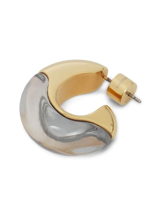 Lanvin White Hoop Earrings