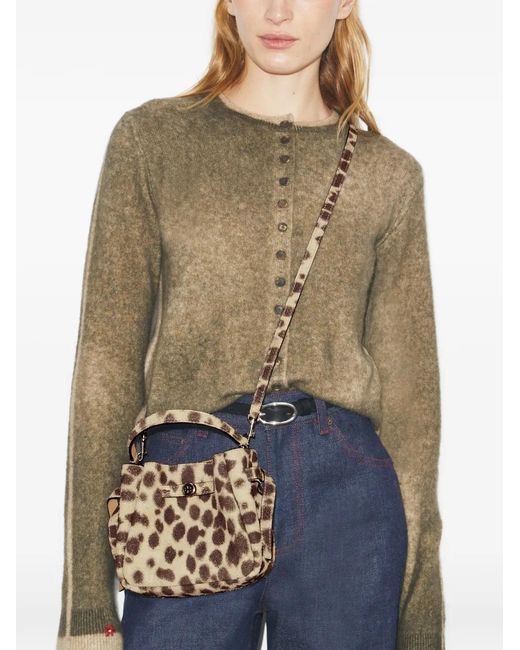 Tory Burch Natural Mini Romy Suede Bucket Bag