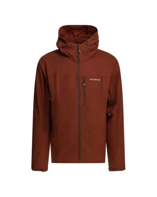 Montbell Brown O.D. Hooded Zip-Up Jacket for men