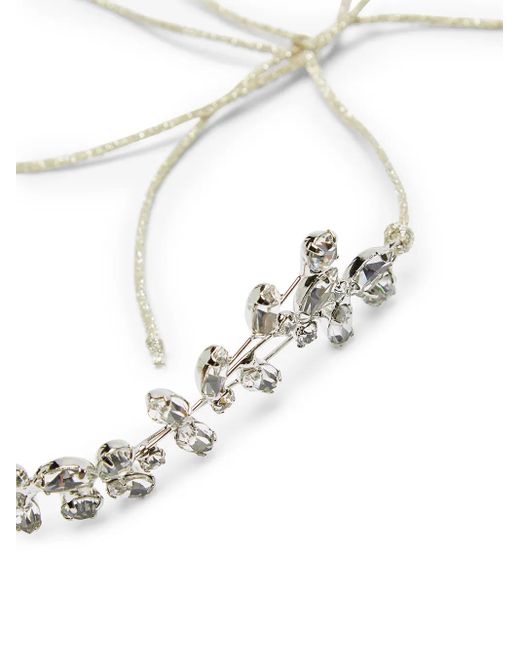 Jennifer Behr White Crystal-Embellished Headband