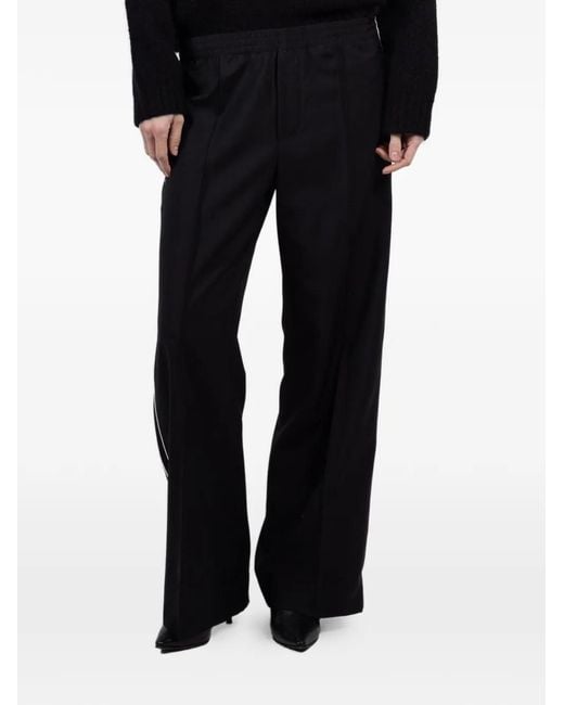 WE-AR4 Black Side-Stripe Trousers