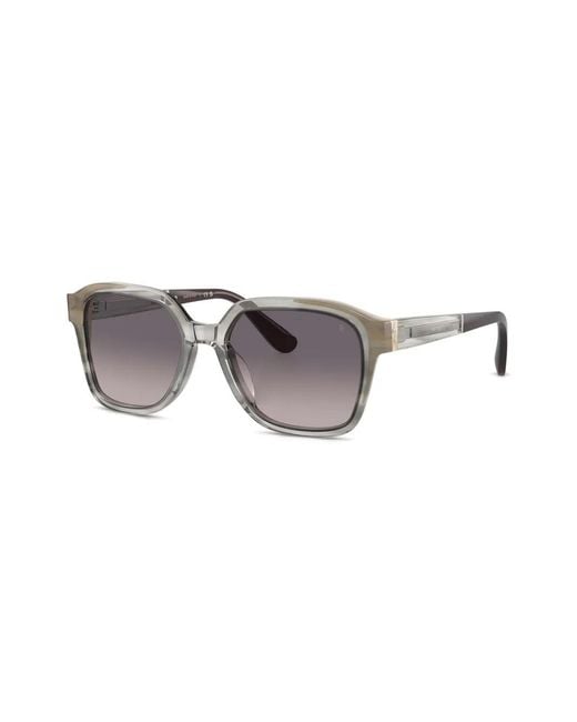 Brunello Cucinelli Gray Bc4005S Tortoiseshell Effect Sunglasses