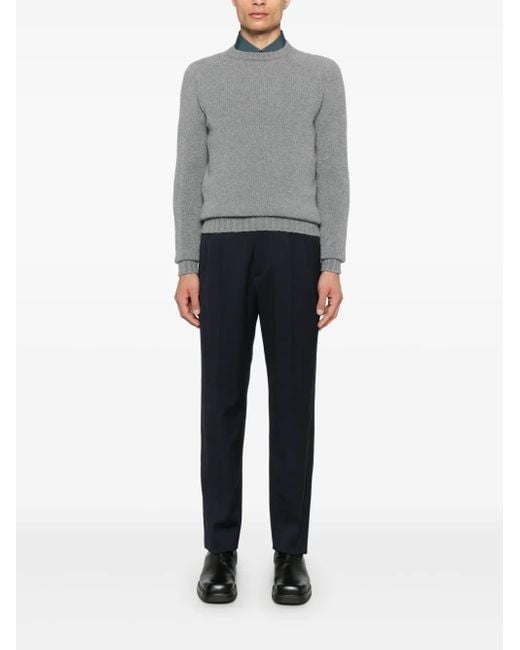 Drumohr Gray Wool Sweater for men