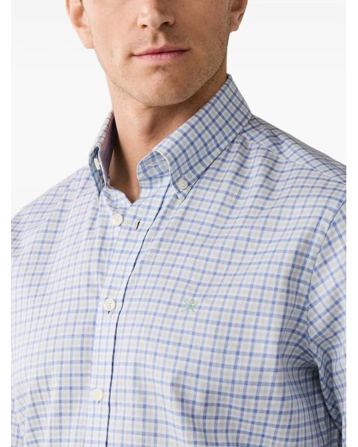 Hackett Blue Chemise À Carreaux Vichy for men