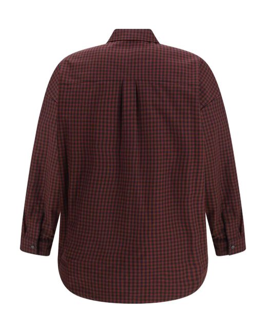 Gucci Purple Check-Pattern Cotton Overshirt for men