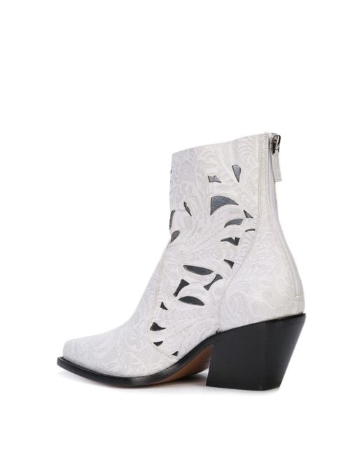 white western style ankle boots