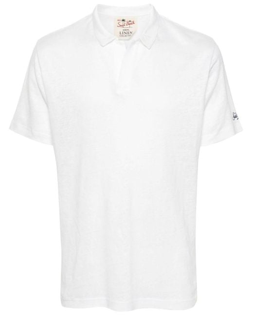 Mc2 Saint Barth Fraser Poloshirt aus Leinen in White für Herren