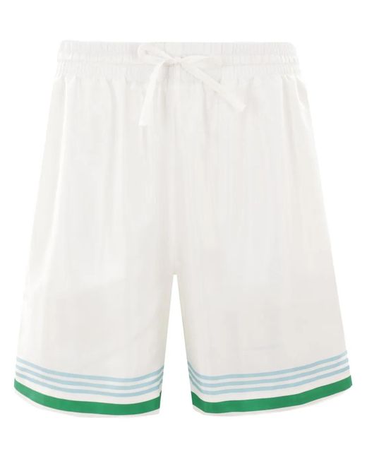 Bermudas Tennis Club Icon Casablanca de hombre de color White