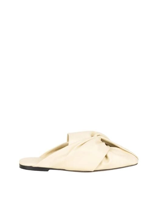 JVAM White Maxime Knotted Mules