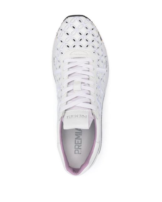 Premiata Conny Broderie Anglaise Sneakers in het White