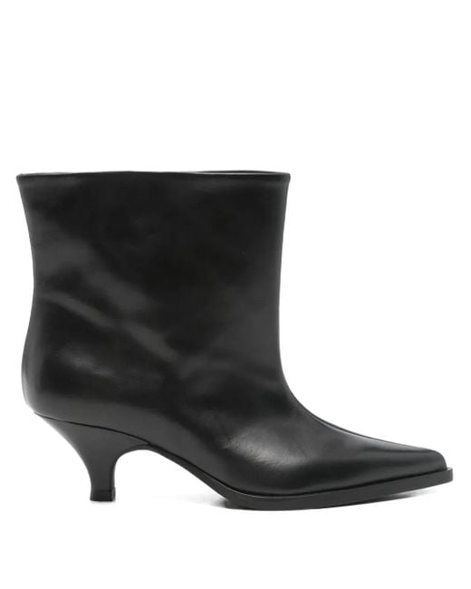 Elena Iachi Black Pointed-Toe Boots