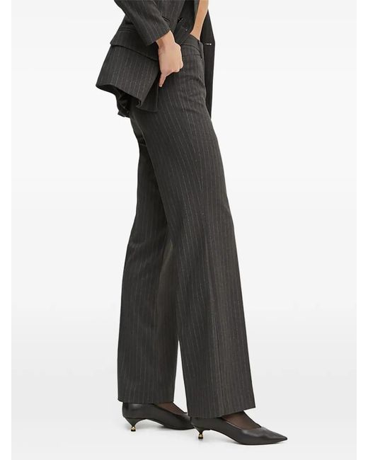 Morgan Black Pinstripe Trousers