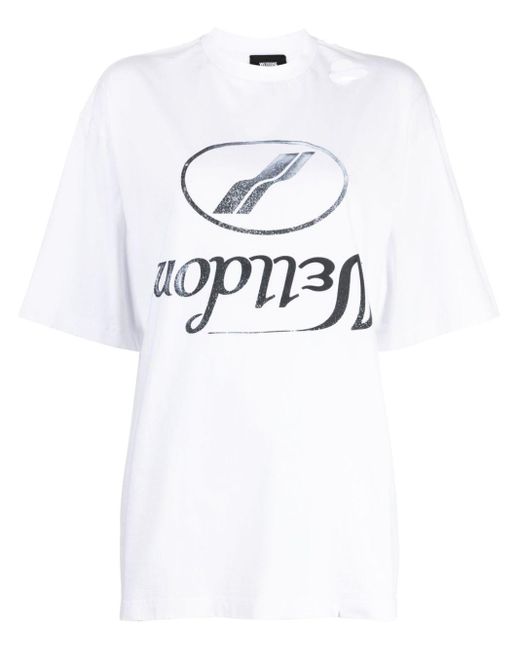 we11done White Graphic-print Cotton T-shirt