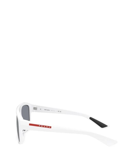 Prada Linea Rossa Gray Square-Frame Sunglasses for men