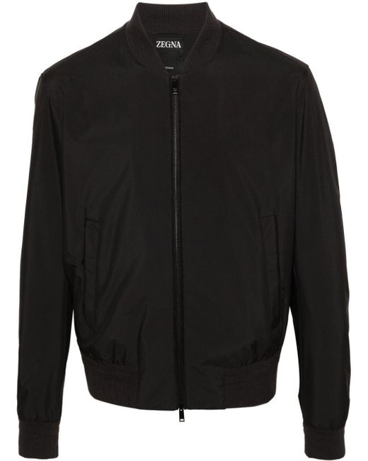 Zip-up bomber jacket Zegna pour homme en coloris Black