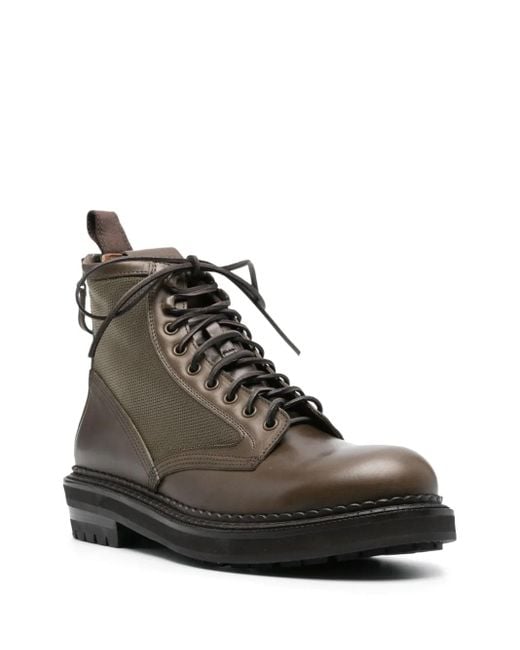 Buttero Brown Cargo Panelled Ankle Boots for men