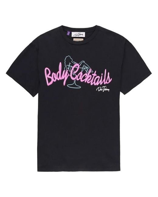 GALLERY DEPT. Black Body Cocktails Logo-Print T-Shirt for men