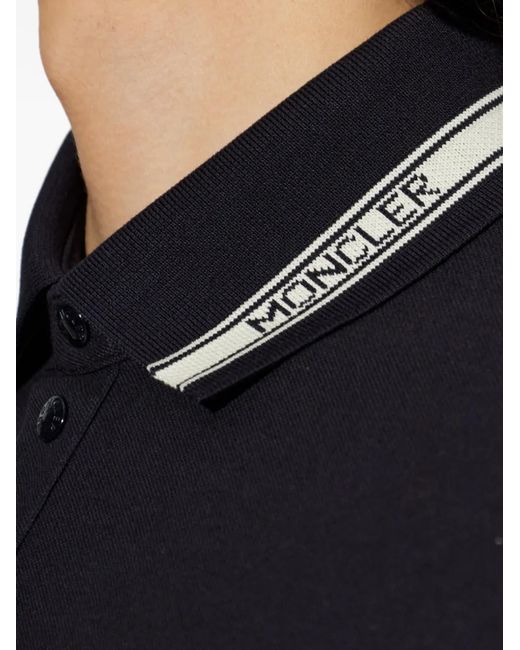 Moncler Black Ss Polo for men