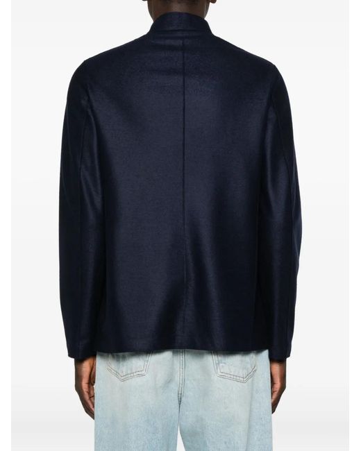 Harris Wharf London Nehur Jacke mit Mandarinkragen in Blue für Herren