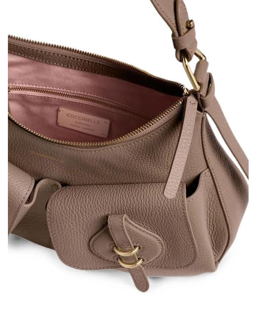 Coccinelle Brown Medium Mavery Pocket Shoulder Bag
