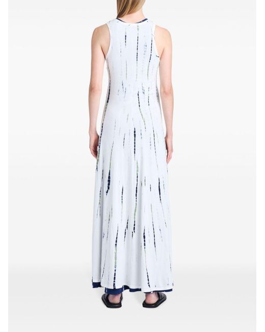 Proenza Schouler White Graphic-print Jersey Maxi Dress