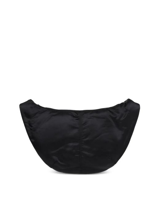 Comme des Garçons Black Curved Zip Messenger Bag for men
