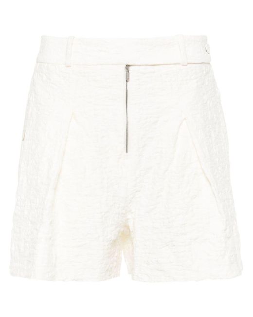 Pantalones cortos con acabado texturizado Jil Sander de color White