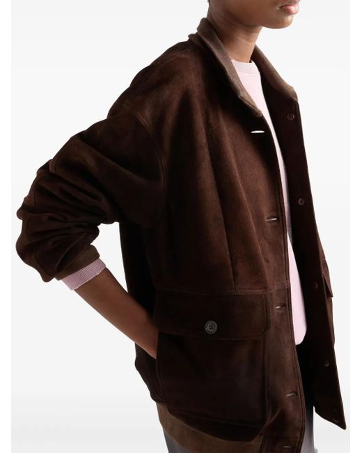 Prada スエード ジャケット Brown