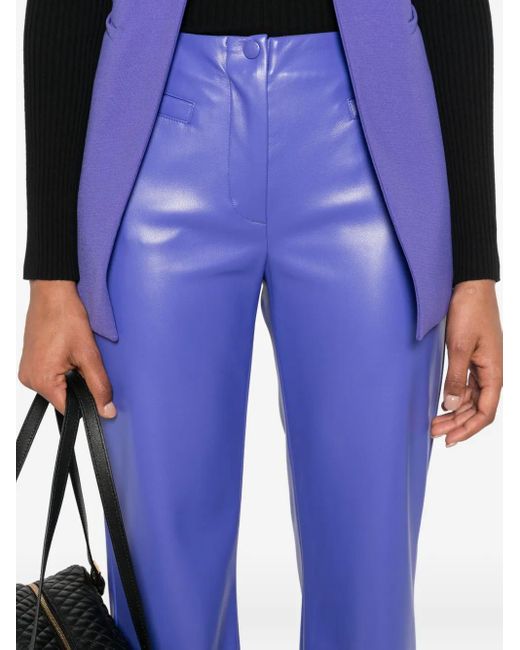 Patrizia Pepe Blue Low-Waisted Flared Trousers