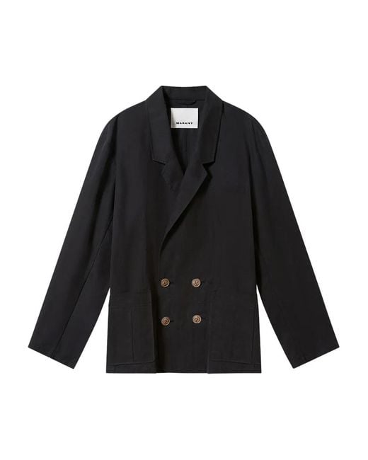 Isabel Marant Black Yhann Buttoned Blazer for men