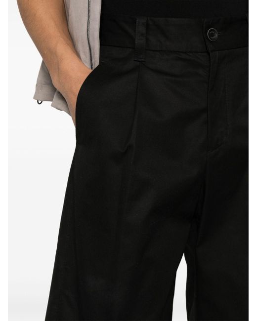 Herno Shorts Met Geplooid Detail in het Black voor heren
