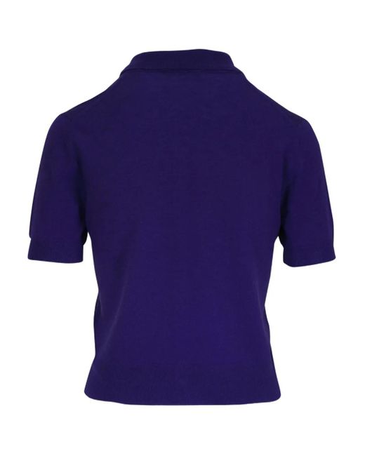 Vince Blue Button-Down Short-Sleeve Top