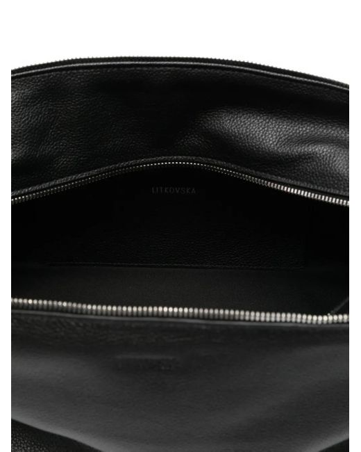 Litkovskaya Black Leather Shoulder Bag