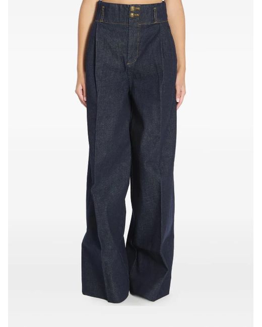 Zimmermann Blue Wide-Leg Denim Jeans