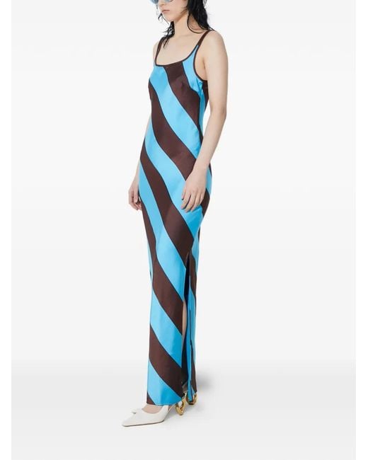 Samsøe & Samsøe Blue Striped Split Dress