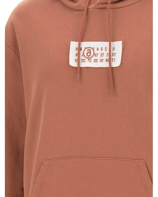 MM6 by Maison Margiela Orange Hoodie À Patch Logo for men