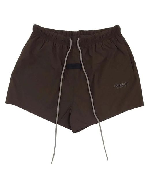 Fear Of God Black Logo-Appliqué Track Shorts for men