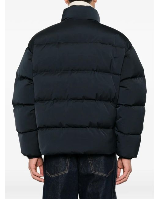 Jil Sander Blue Padded High-Neck Jacket for men