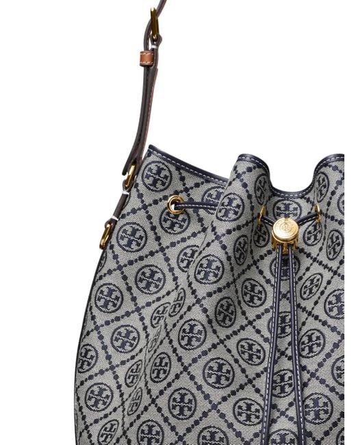 Tory Burch T Monogram バケットバッグ Gray