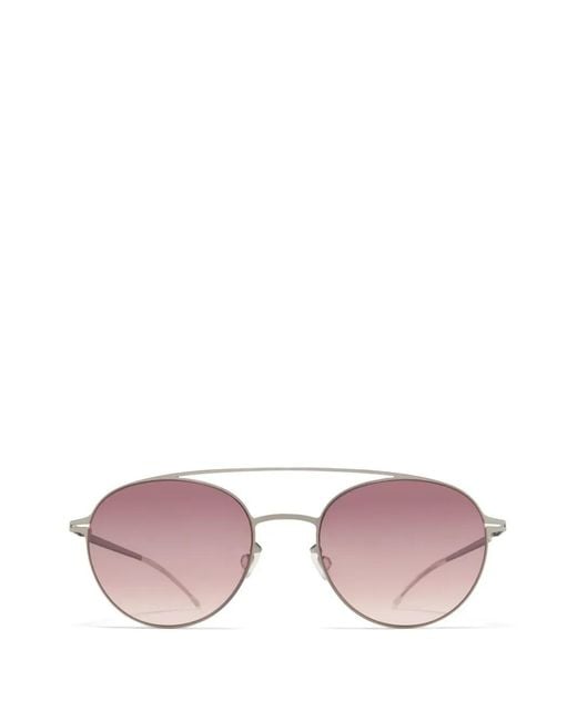 Mykita Pink Reva Sun Round-Frame Sunglasses