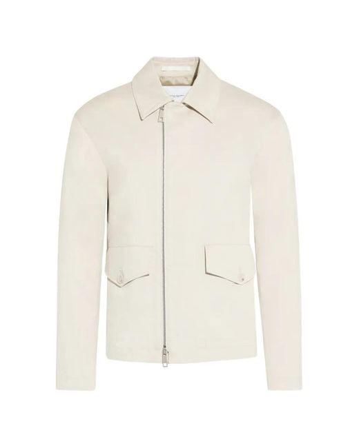 Paolo Pecora White Off-Centre Zip-Fastening Jacket for men