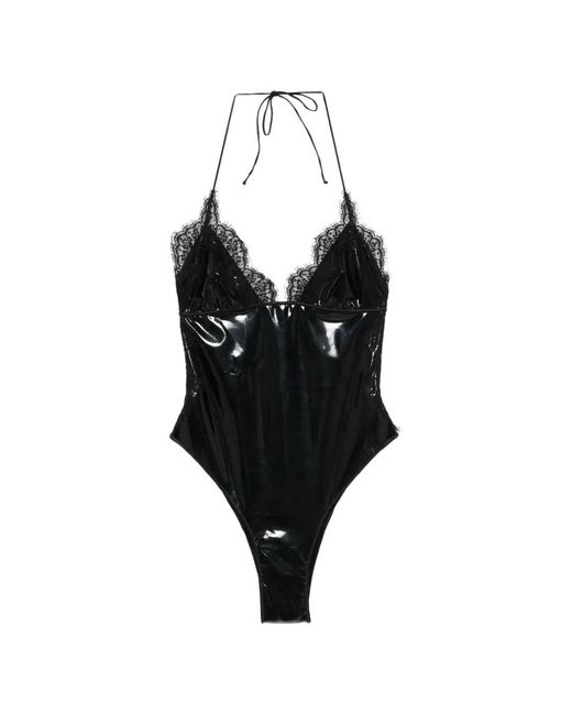 Oseree Black Travaille Latex Maillot