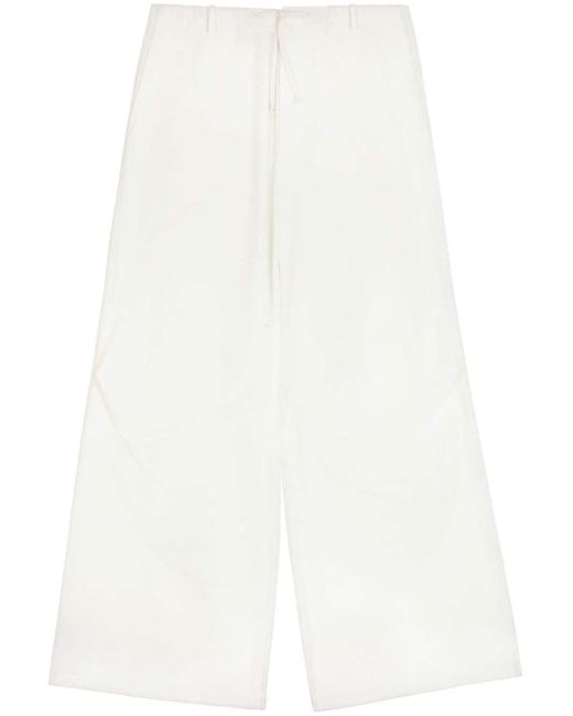 Pantalones palazzo con cordones MM6 by Maison Martin Margiela de color White
