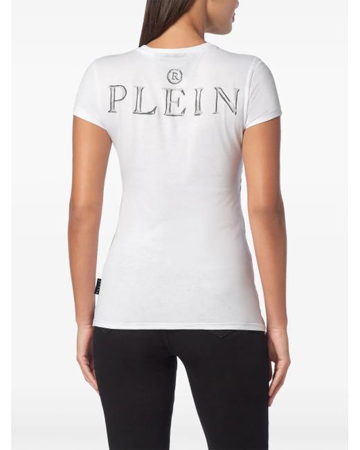 Philipp Plein Black Teddy Bear-Embellished T-Shirt