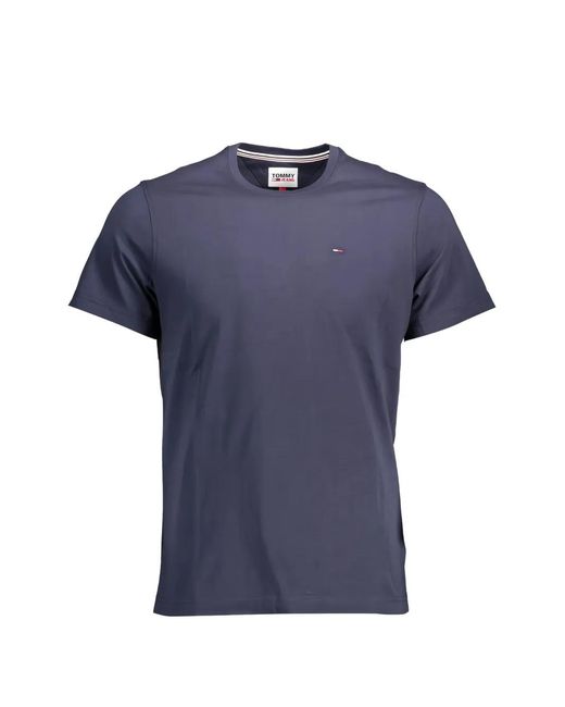 Tommy Hilfiger Blue Logo-Embroidered T-Shirt for men
