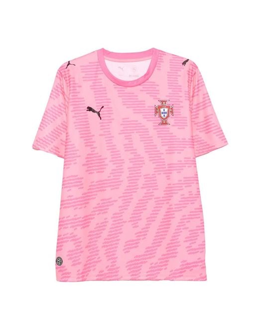 PUMA Pink X Fpf Logo-Patch Graphic-Print T-Shirt for men