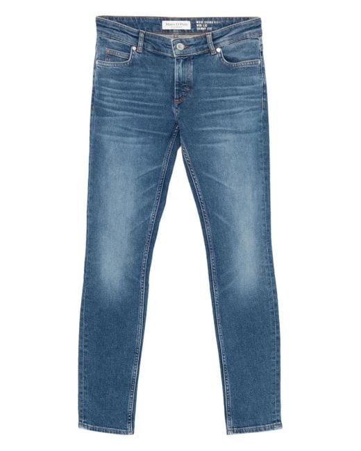 Marc O' Polo Blue Cotton-Blend Skinny Jeans