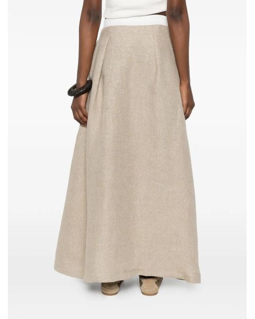 Co.Go Natural Asymmetric Maxi Skirt