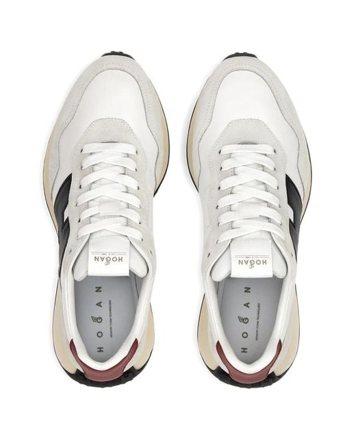 Hogan White H601 Leather Sneakers for men